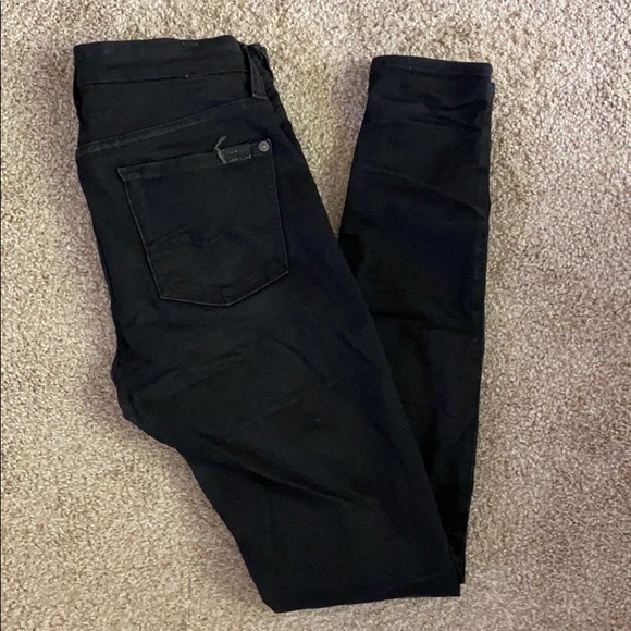 The skinny 7 for mankind black skinny jeans - Picture 1 of 6